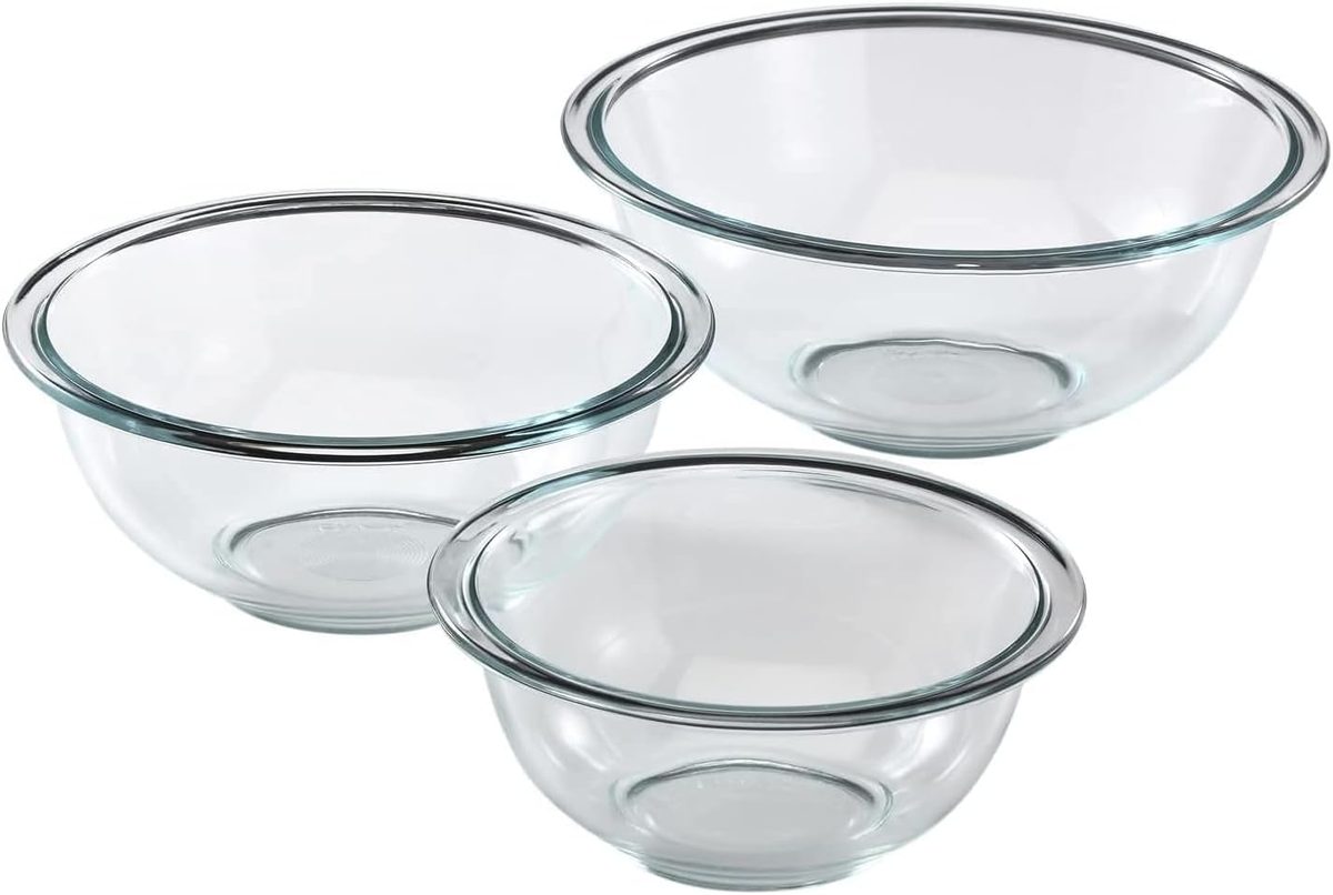 3-Pcs Pyrex Bowl Set